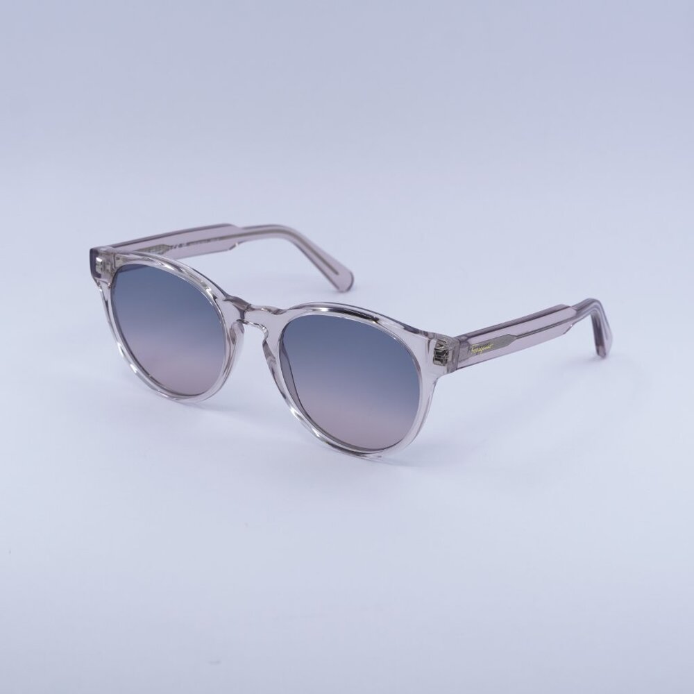Salvatore Ferragamo SF1068S 260 Sunglasses Nude Round Frame, Smoke Lenses
